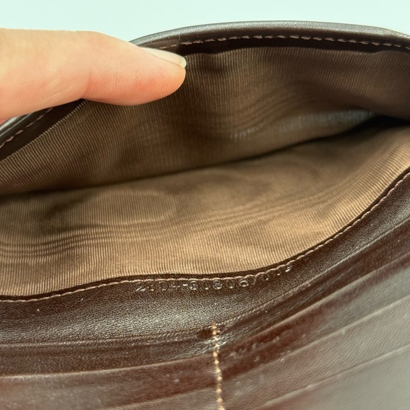 Fendi Dark Brown Leather and Canvas Double Snap Wallet - Picture 10 of 15